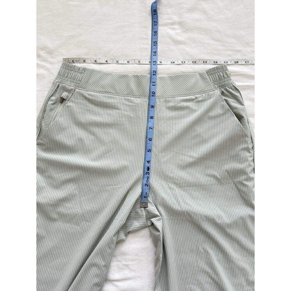 ATHLETA Brooklyn Jogger Women 12 Sage Green Stripe Lightweight Performance Daily - Picture 9 of 10
